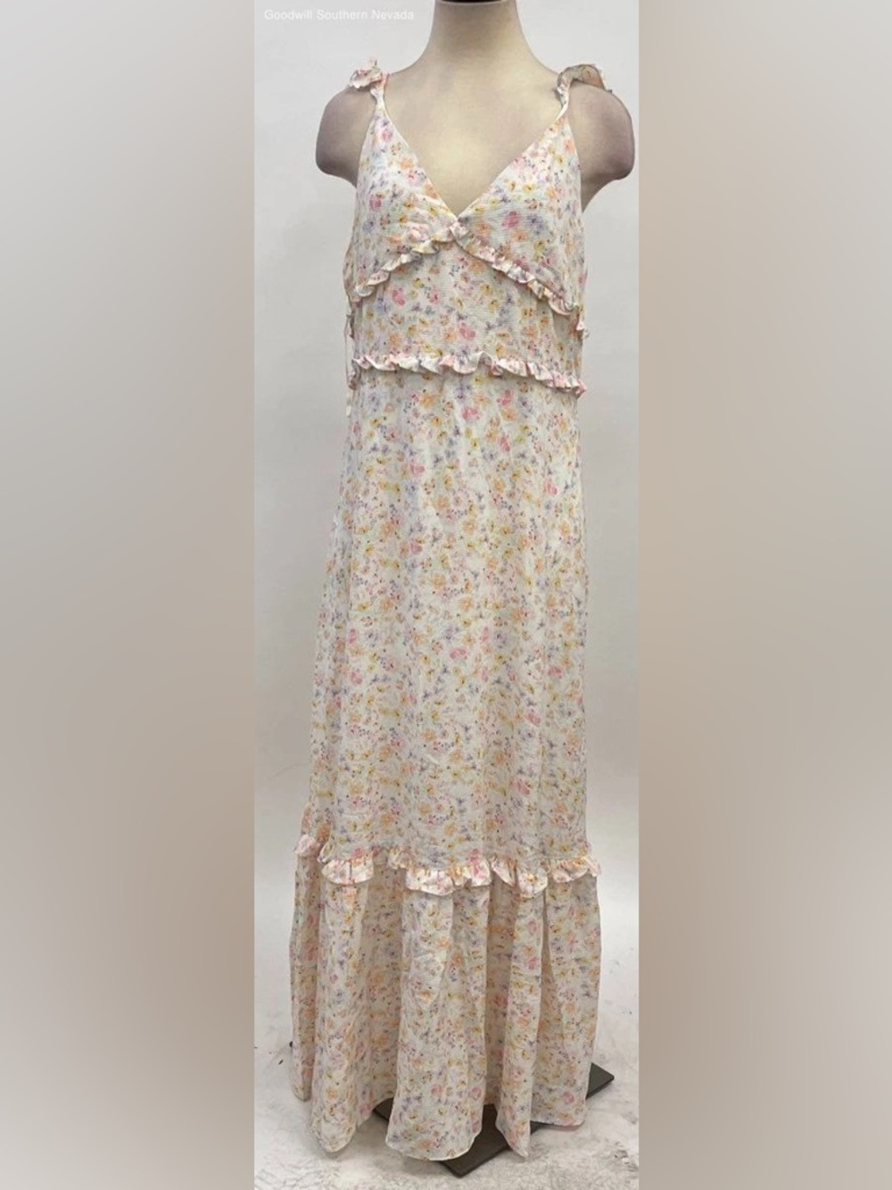 BCBGeneration Pastel Floral Maxi Skirt in Pink, Yellow, Lavender